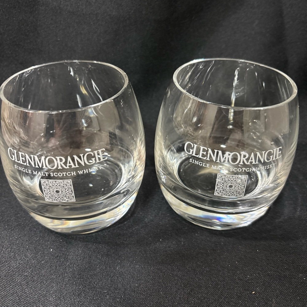 GLENMORANGIE Single Malt Scotch Whisky Rocks Glasses Set of 2 From Scotland!